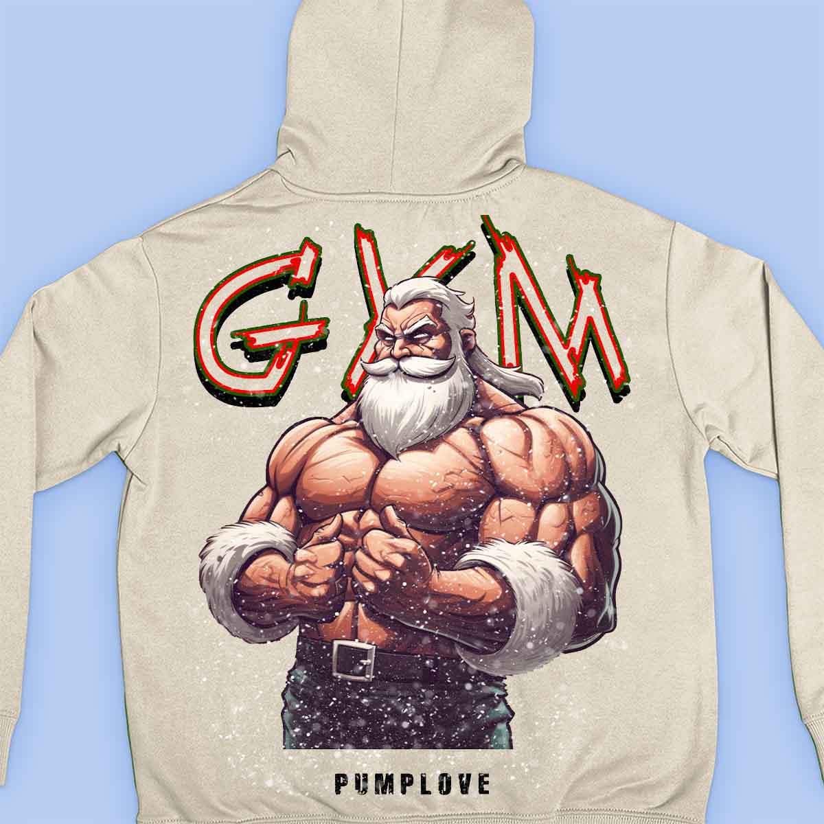 Gym Santa - Premium Hoodie Unisex Backprint