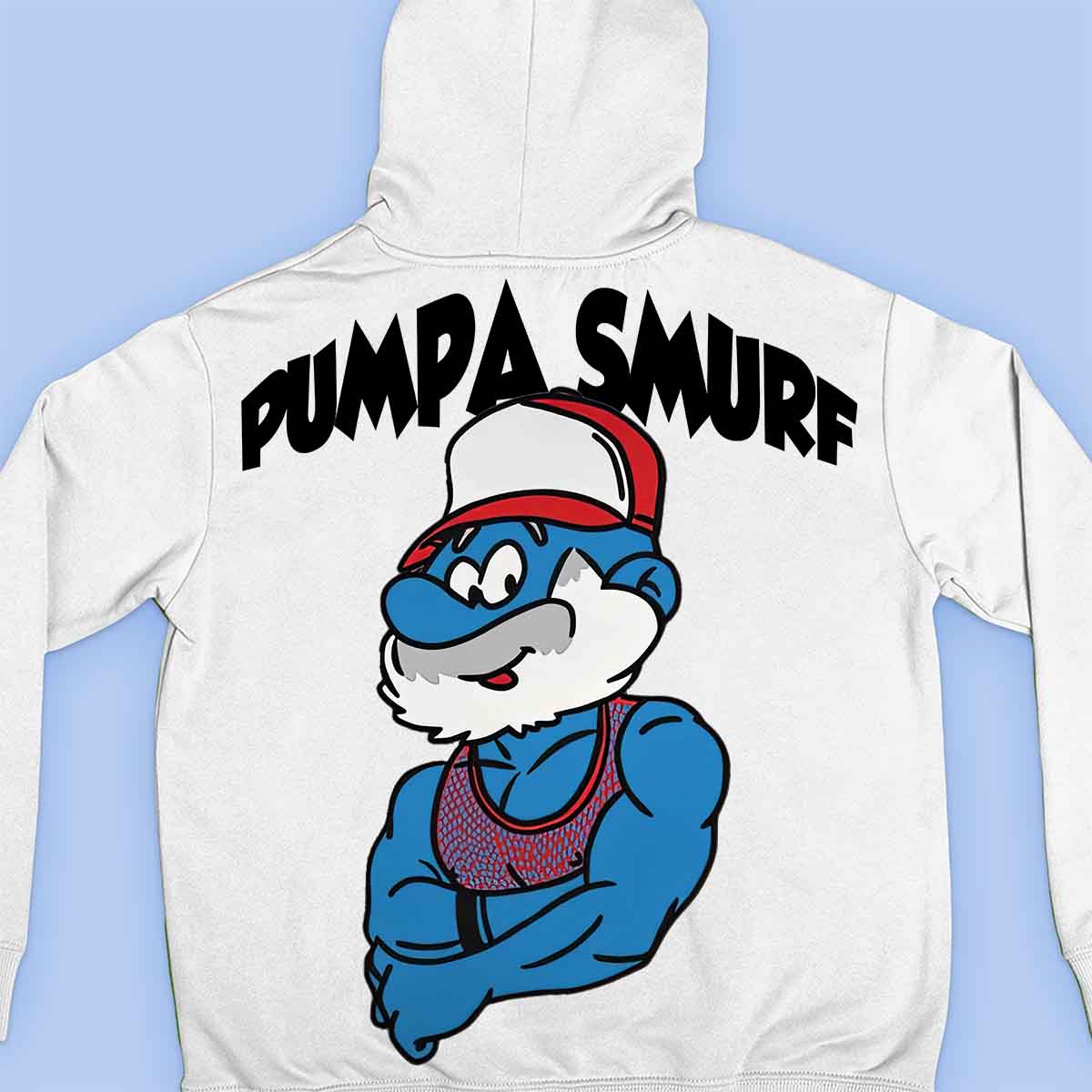 Pumpa Smurf - Premium Hoodie Unisex Backprint